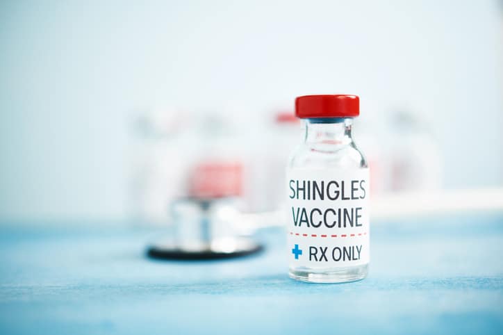Medical Vial with Shingles Vaccine